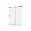 Porte de douche coulissante simple sans cadre à fermeture en douceur de 56 à 60 po x H 76 po, verre trempé de 3/8 po (10 mm) avec nano-revêtement facile à nettoyer