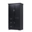 Grande armoire de rangement avec portes et 3 tiroirs, organisateur de bureau de salle de bain à tablette réglable, unité de rangement large et résistante à l'eau avec quincaillerie anti-basculement-2035108232