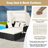 60.5 In. L X 65 In W PE Rattan Patio Daybed With Cushions Retractable Canopy-1113292542