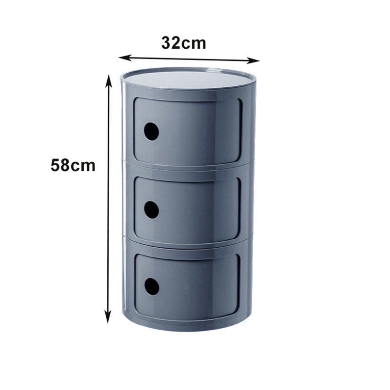 Kiralee Side Table with Storage, Grey