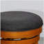 Tabouret de bar 30 po, couleur naturelle, siège en tissu gris anthracite-457892650-457892655