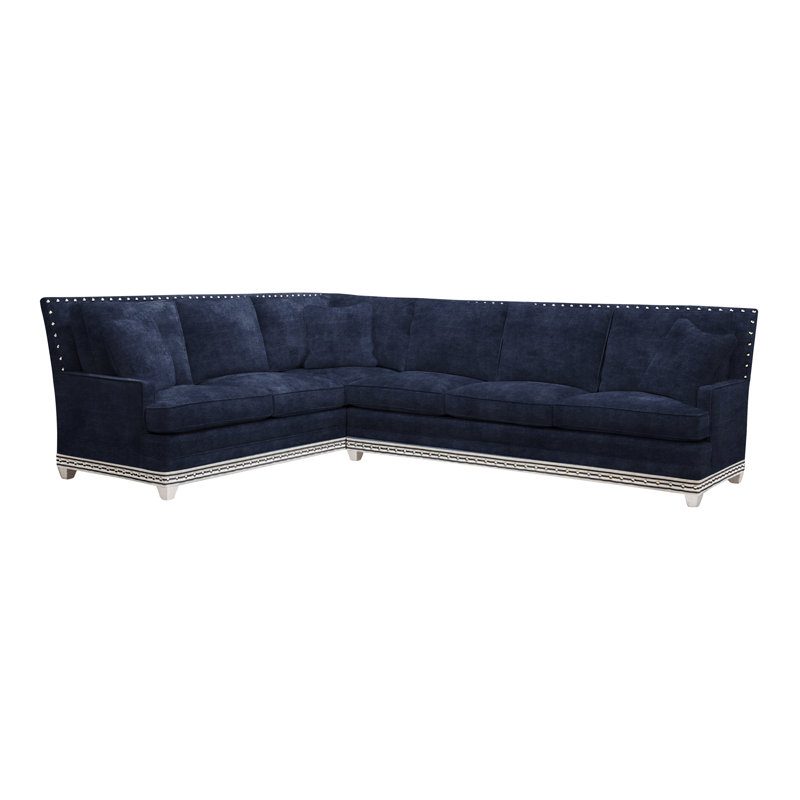 American Bungalow 2-Piece Riverside L- Sectional, Nadia Eclipse Polyester, Casa Blanca, Yes