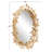 Maribel Gold Metal Oval 3D Butterfly Wall Mirror 19" x 5" x 33"