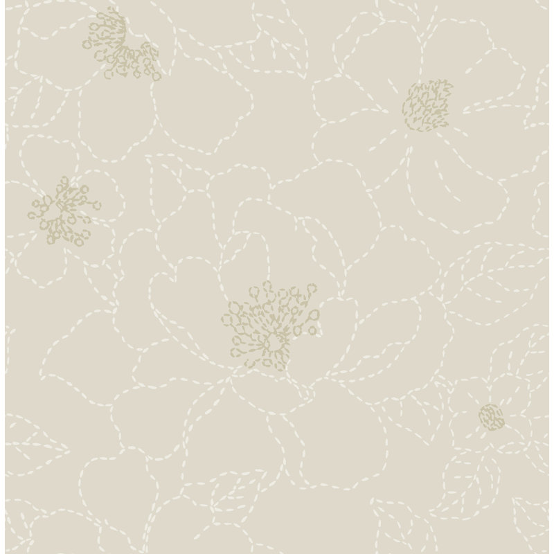 Double rouleau floral Camariya, Gris