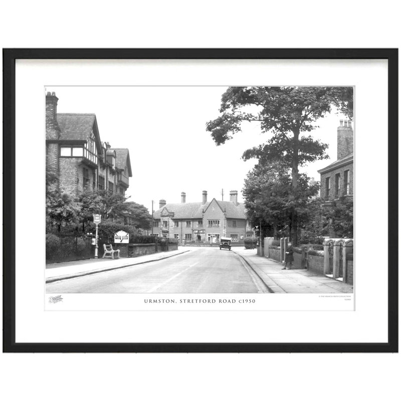 Urmston, Stretford Road C1950 by Francis Frith - Single Picture Frame Print, 45cm H x 60cm W x 2.3cm D