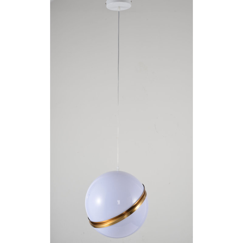 Luminaire suspendu sphérique 1 lumière Transitional, H 12 po x l 12 po x P 12 po