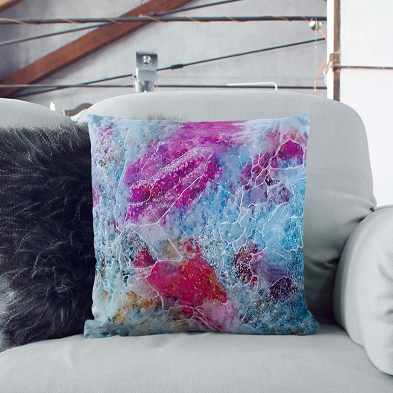 Excitement of Colour Cushion with Filling, 45cm H x 45cm W x 15cm D, Stone