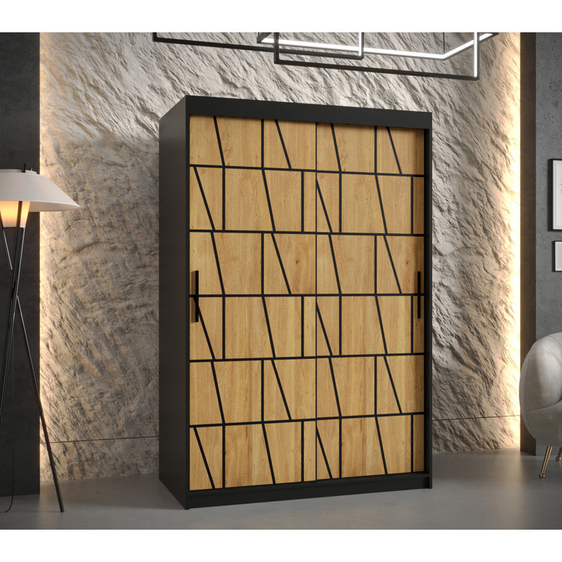 Arryana 2 Door Manufactured Wood Wardrobe, 200cm H x 120cm W x 62cm D