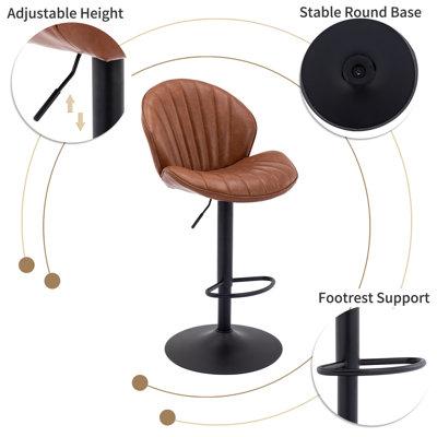 Agapito Upholstered Adjustable Height Counter Stool