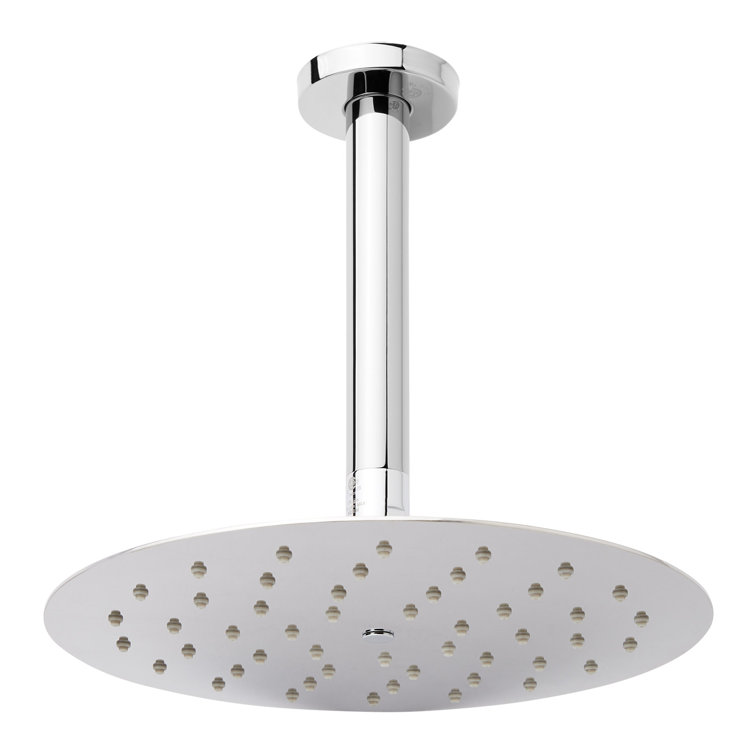 Signature Hardware 10" Contemporary Low Profile Shower Head with 12" Ceiling Mount Arm