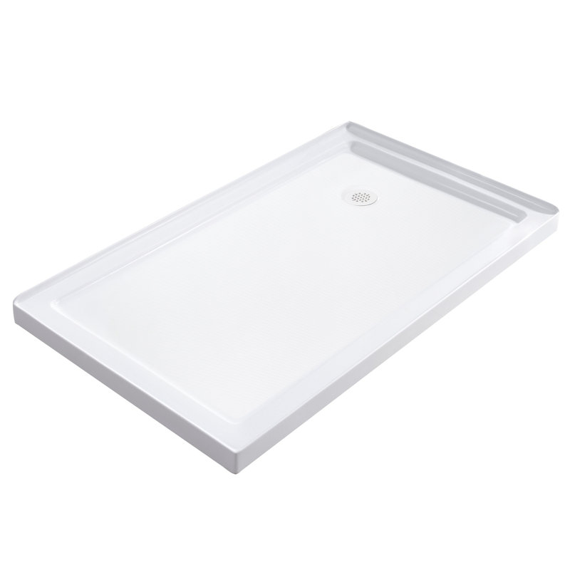 Moselle 60" x 77.5" Rectangle Sliding Shower enclosure with Base Included, Right, Stainless Steel