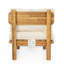 Destini Modern Coastal Outdoor Solid Acacia Wood Patio Chairs With Water-Repellent Cushions