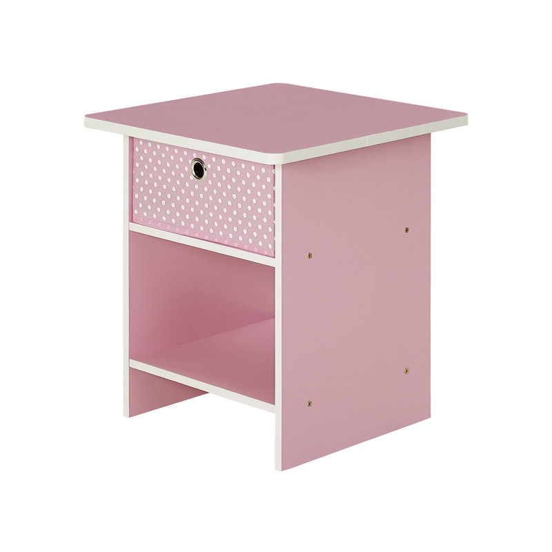Brigette Sled End Table, Pink/Light Pink