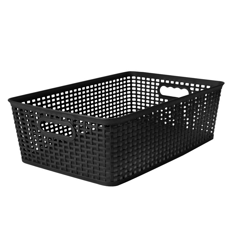 Bac en plastique Burrier, H 3,93 po x l 9,64 po x P 7,28 po, Noir