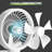 Bring Home Furniture Home and Kitchen 10" USB Desktop Fan Rechargeable Foldable Wall-Mounted Cooling Fan with LED Night Light and 4-Speed Adjustable Airflow