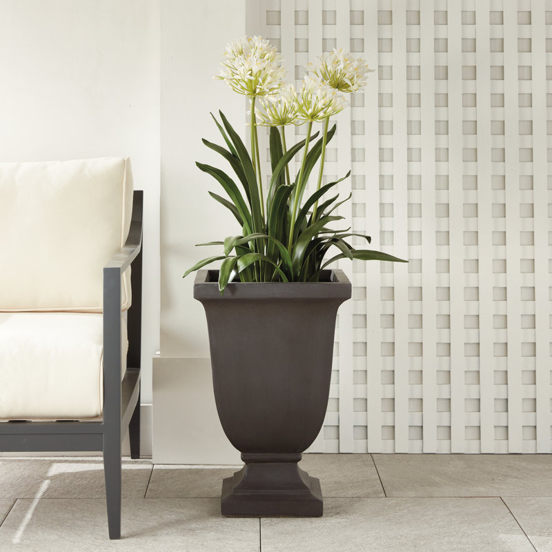 Beckett Concrete Composite Planter, 21.5"H x 14.5"W x 14.5"D