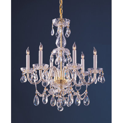 Dawayne 6 - Light Glass Classic / Traditional Chandelier