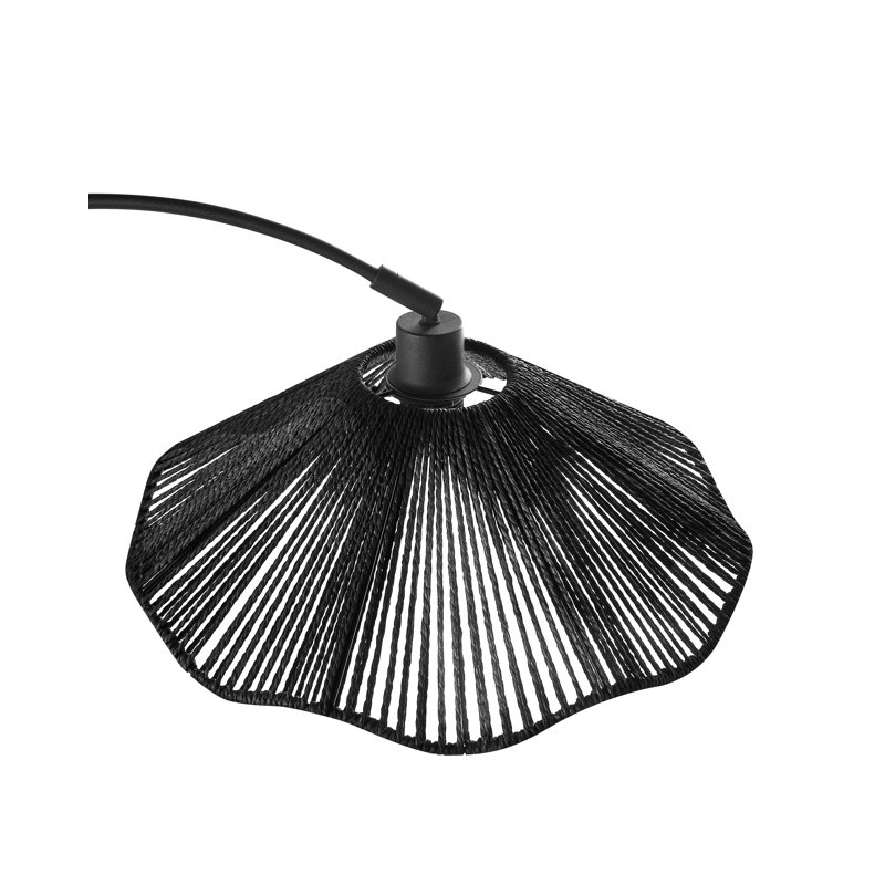160cm Satin Traditional Floor Lamp, Black