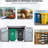 Galvanized Steel Metal Outdoor Bin Shed - 2 Trash Cans, Easy Assembly, Gray For Lawn Garbage Can Capacity, Lockable, Backyard Storage
