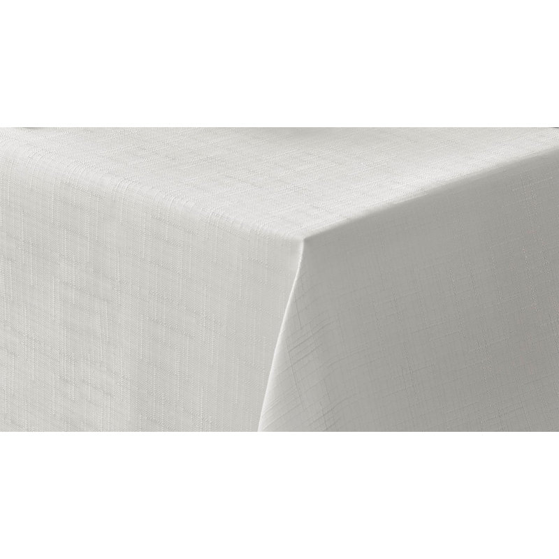 Bourland Plain Linen Look Tablecloth, 33cm W x 180cm D, White