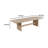Lno Dining Table, 92-110 Inch Extendable Leaf Top, Oak Beige Hardwood