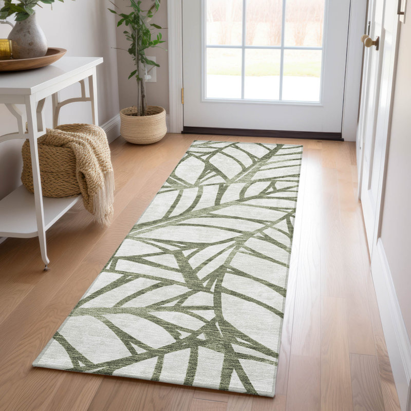Paillasson intérieur antidérapant Neysa, Tapis de couloir 2 pi 3 po x 7 pi 6 po