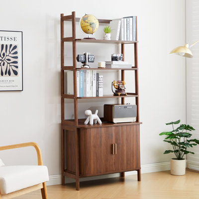 Modern Bookshelf With Sliding Doors by Latitude Run