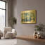 «Blue Geometric Abstract 1» par Wild Apple Portfolio, art mural en métal doré, 16 po x 12 po-1910349176