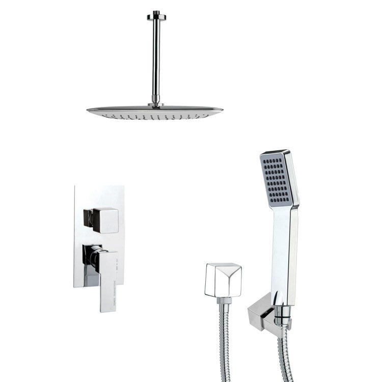 Système de douche complet à pression équilibrée avec valve brute Orsino
