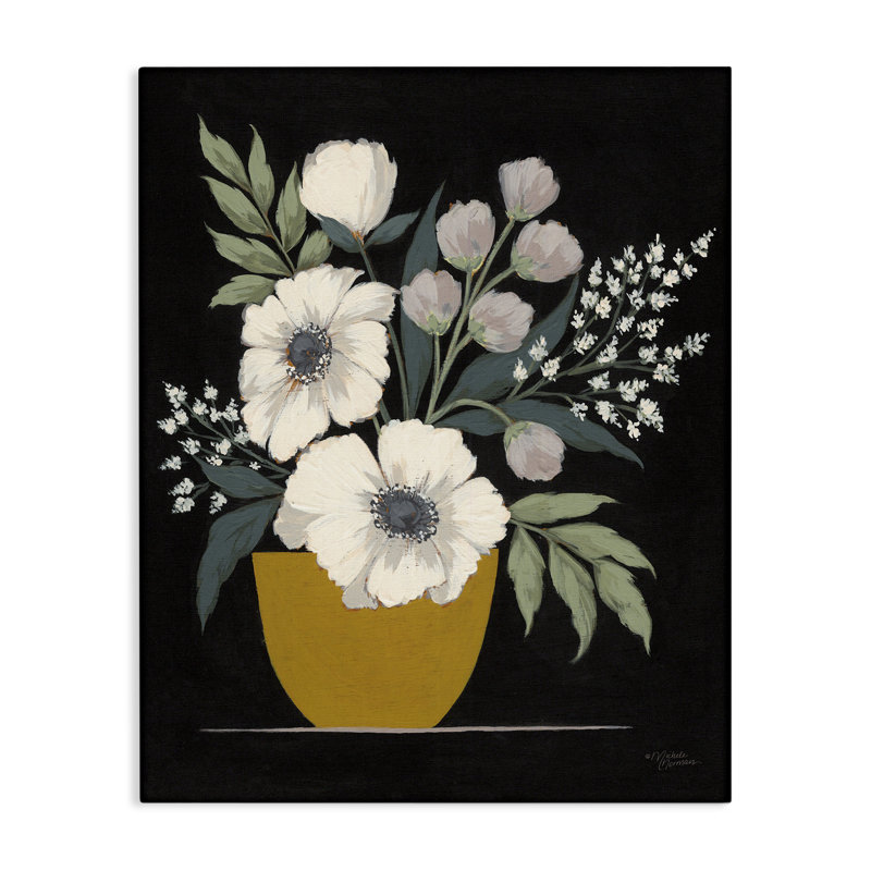«Pots Flower Bouquet», art mural par Michele Norman, H 20 po x l 16 po