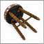 Tabouret de bar rembourré avec structure en bois d'acacia massif Spindle-1024017913