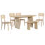 Ensemble de table de salle à manger ovale pour 6 personnes, ensemble de table de salle à manger ovale pour 6 personnes, ensemble de salle à manger de style moderne Topmax