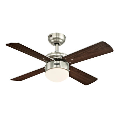 90cm Honna 4 - Blade LED Ceiling Fan with Remote Control and Light Kit Included