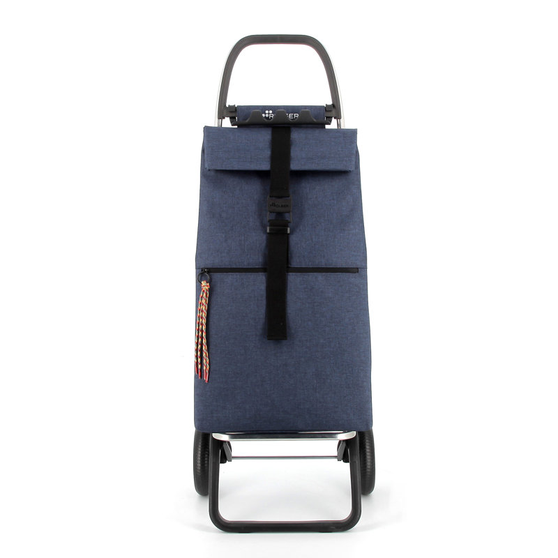 Shopping Trolley Rolser Big Tweed  2 Wheel Foldable, Navy