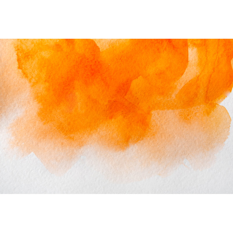 Orange Watercolor Background by Prostock-Studio - Wrapped Canvas Painting, 30cm H x 46cm W x 3.8cm D