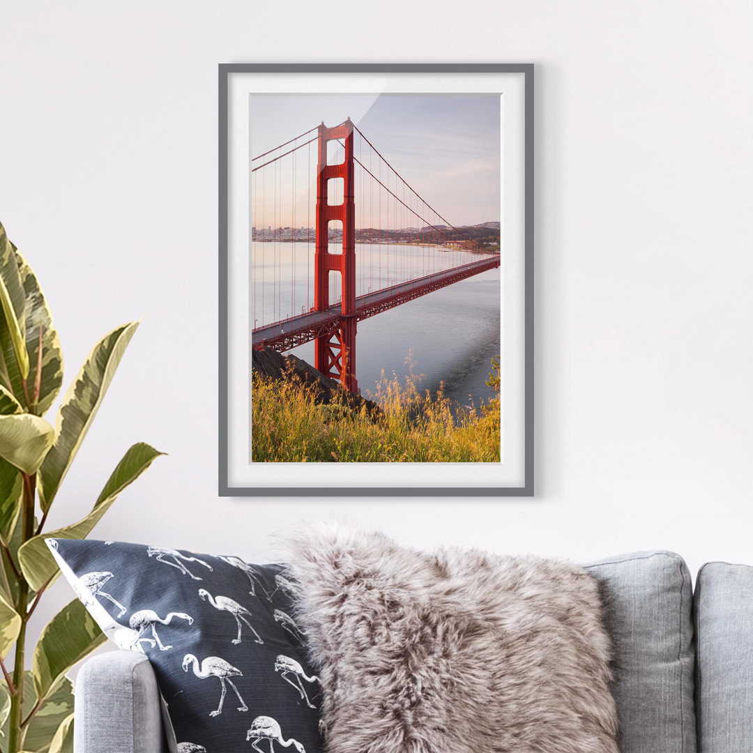 Gerahmtes Poster Golden Gate Bridge in San Francisco