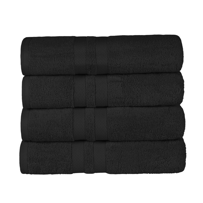 Ensemble de serviettes de bain 100% coton Winthrop , Noir