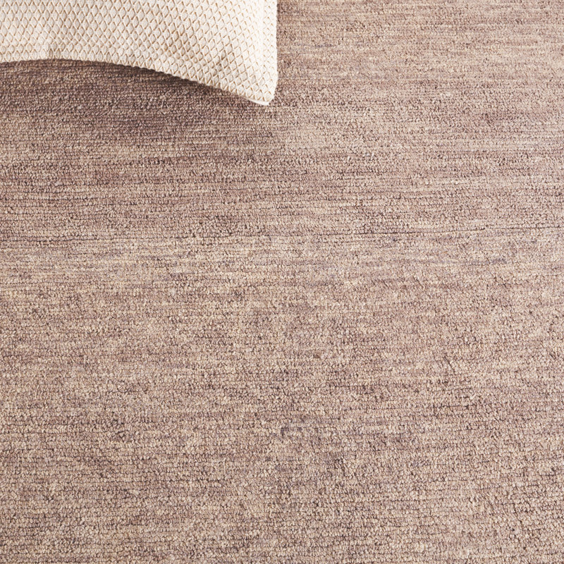 Xaviour Natural Fiber Hand Tufted Jute Cotton Solid Color Rug in Gray, Rectangle 5' x 8'