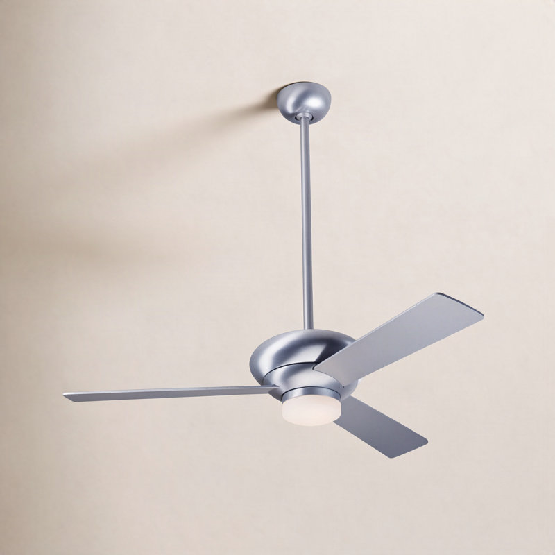 Altus 42'' Ceiling Fan with LED Lights, Handheld Remote Control (2-wire), Brushed Aluminum, Black