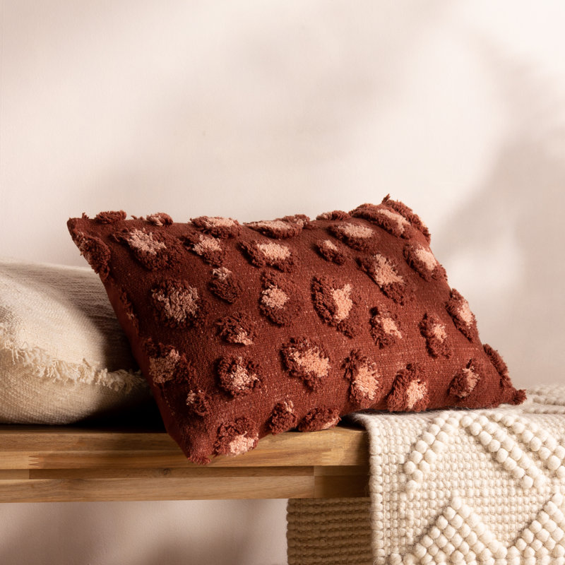 Animal Print Rectangular Cushion Cover, Natural, Pillow Cover Only - No Insert