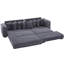 Canapé modulaire en L 110,75 po, canapé modulaire en velours côtelé, avec repose-pieds mobile, porte-gobelets, 8 coussins décoratifs, poche latérale, déplier dans un lit-656481728