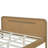 PINE SOLID WOOD QUEEN SIZE BED, SOLID AND STABLE, NO BOX SPRING NEEDED, RUSTIC YELLOW COLOR-995354680-995354681