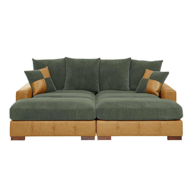 Canapé modulaire Coastal Luxe, Vert / brun clair