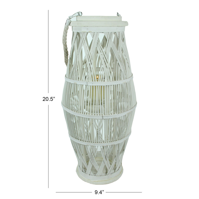 Lanterne en bois,  blanc