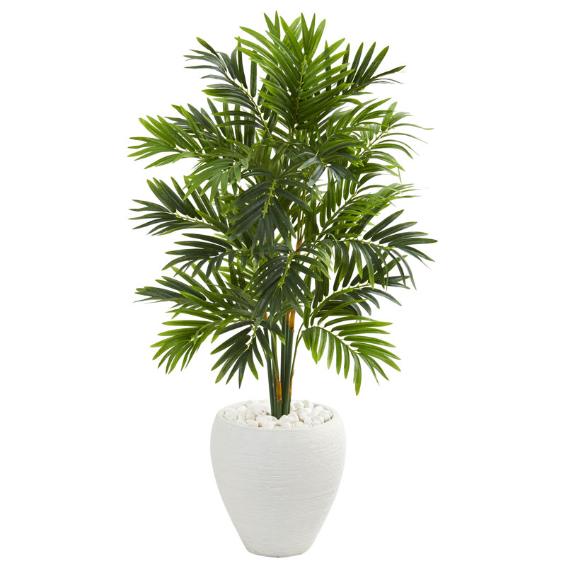 Palmier artificiel en pot Roni, Blanc, H 48 po x l 26 po x P 26 po