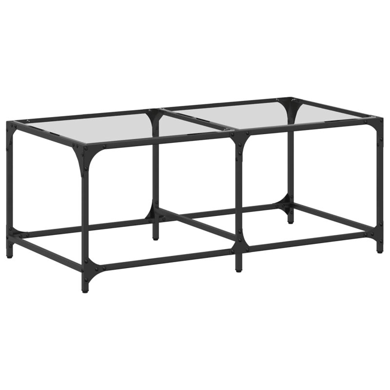 Alaitz Coffee Table, Transparent, 40cm H x 98.5cm L x 50cm W