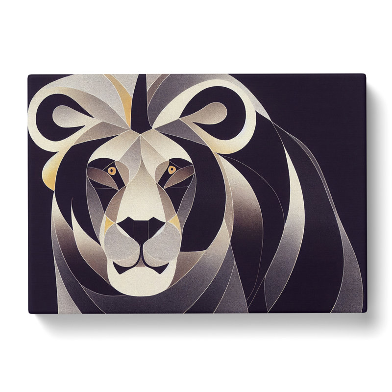 Cosmopolitan Abstract Lion - Wrapped Canvas, 40cm H x 60cm W x 3cm D