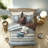 Elegant Cal King Bedding Sets, Polyester Jacquard Comforter With Geometric Damask Design