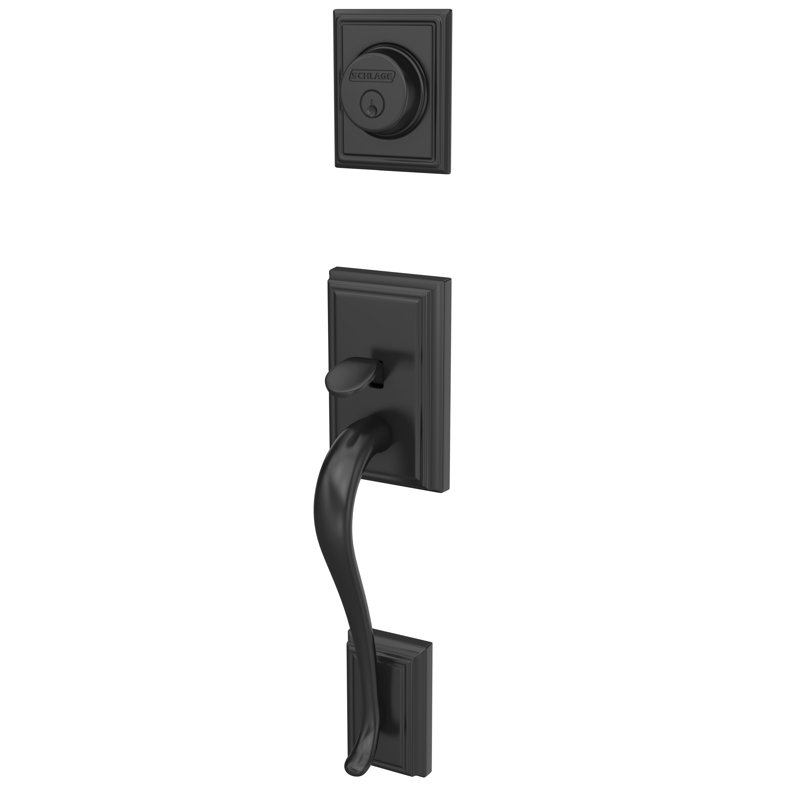 Addison Inactive Exterior Dummy Entry Set, Matte Black