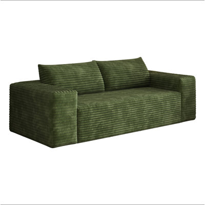 Canapé 78,8 po 3 pièces, tissu velours côtelé, sièges profonds, canapé causeuse confortable, sans assemblage, 1 pièce pour salon, chambre à coucher, salle de conférence, appartement